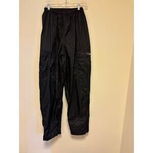 Stearns Dry Wear Waterproof Nylon Ripstop Rain Pants Black Pull-on Mesh
